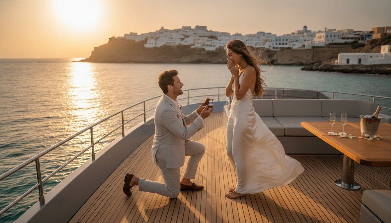 How to Charter a Yacht in Greece for a Wedding Proposal: The 2026 Luxury Guide