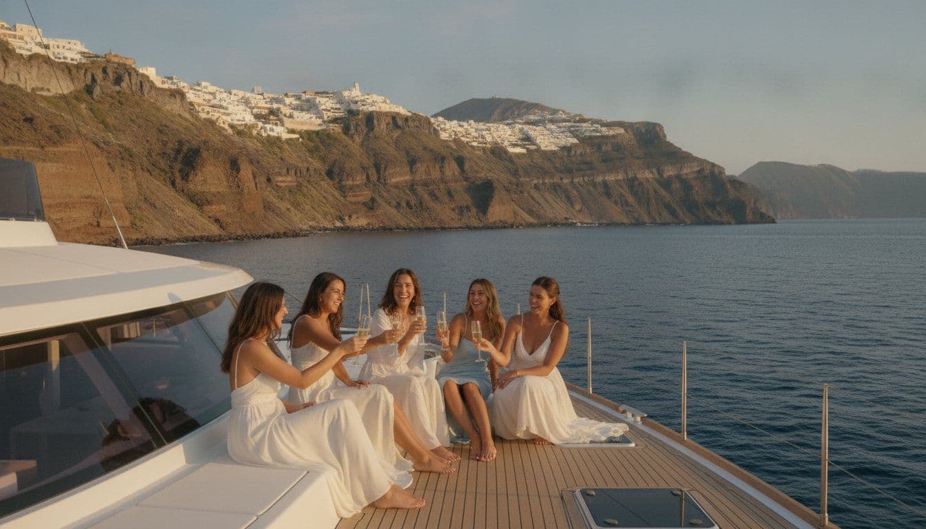 Planning a High-End Bachelorette Party in Santorini: The 2026 Luxury Guide