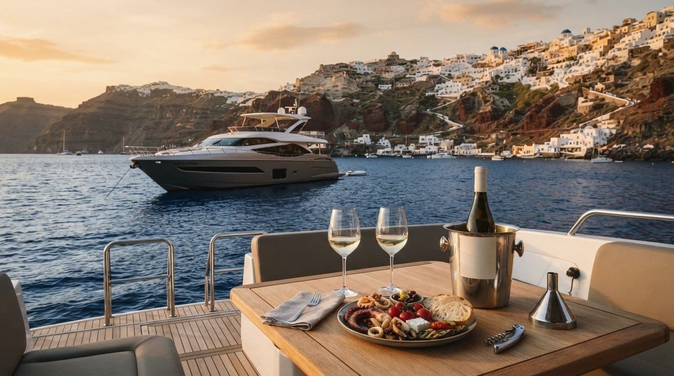 On-Demand Sommelier Service for a Yacht in Santorini: How to Choose