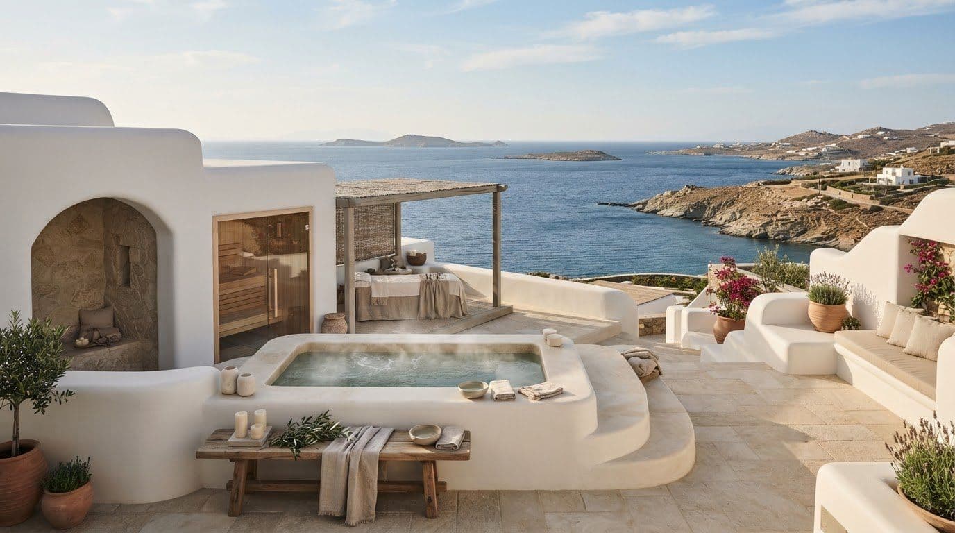 Luxury Wellness Villa Rental in Mykonos: A Guide to Private Spa Facilities