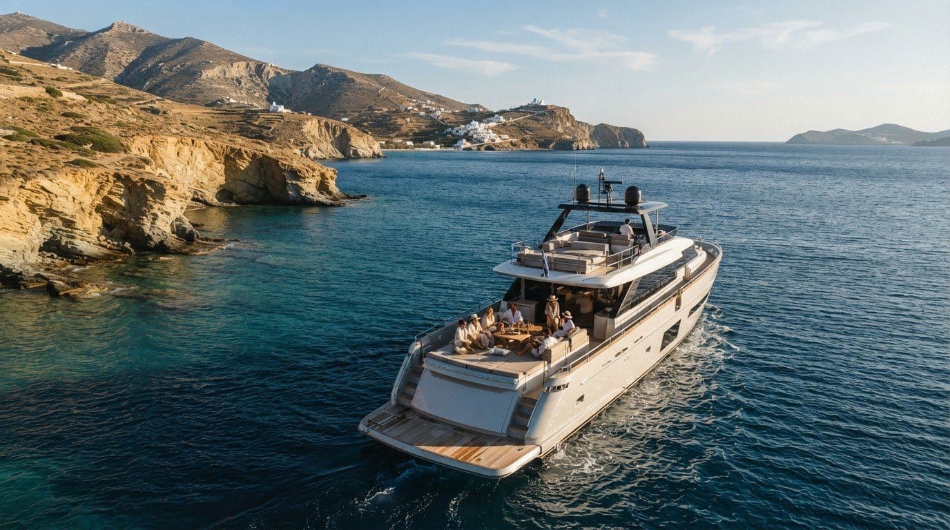 Private Yacht Cruise from Ios to Sikinos: An Untouched Island Experience