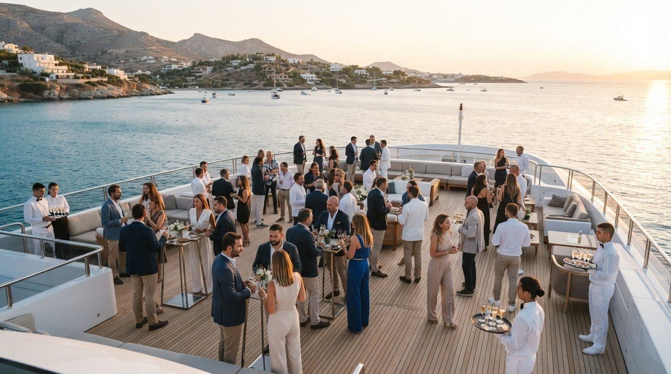 High Profile Corporate Networking Events on Athens Superyachts