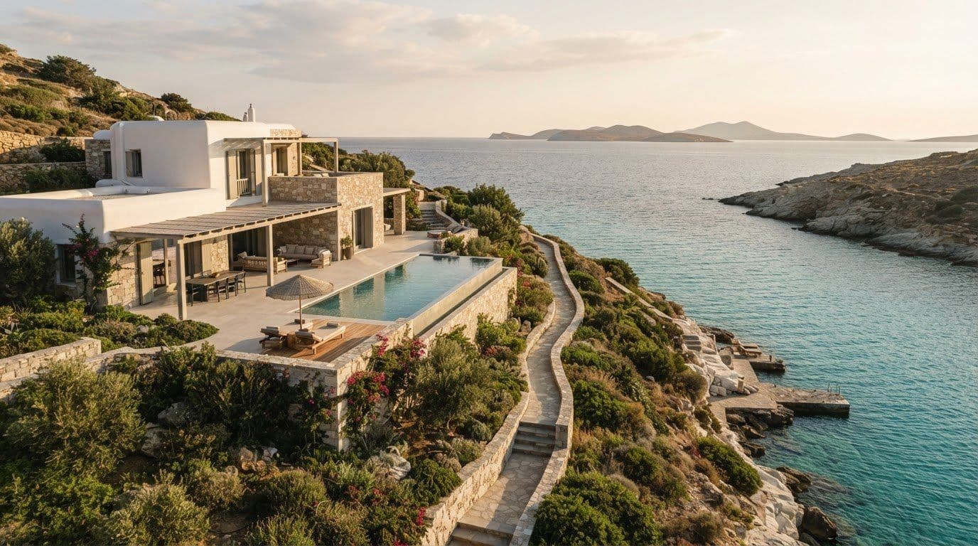 Antiparos Luxury Villa Rentals with Private Sea Access