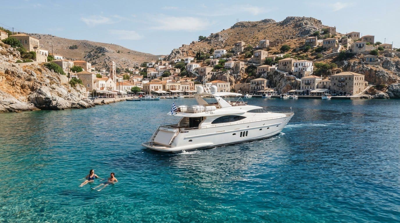 Private Yacht Cruise from Spetses to Hydra with Coastal Stops