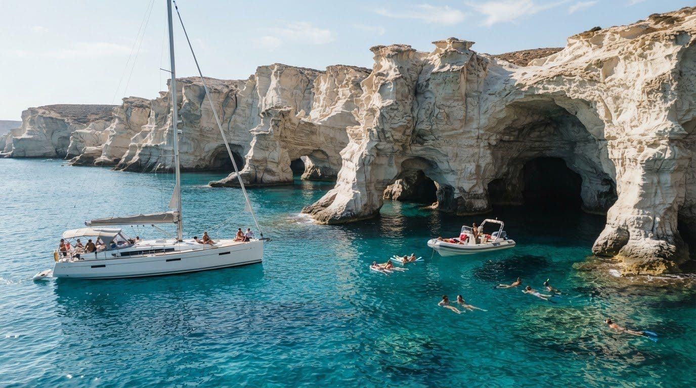 Full Day Boat Trip Around Milos and Kleftiko: Choose Your Tour