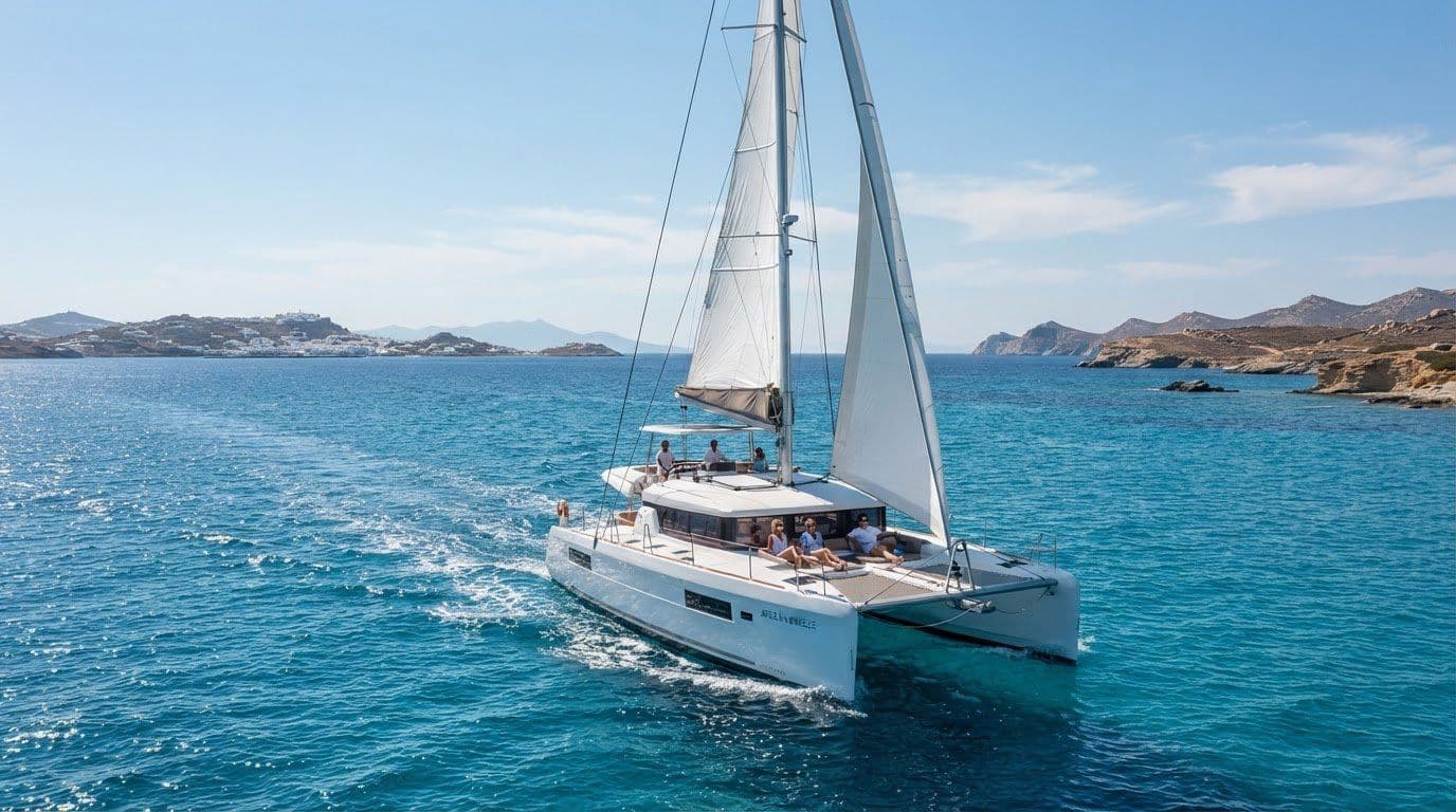 Private Catamaran Charter from Mykonos to Koufonisia